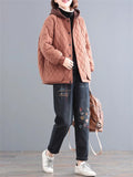 Winter Women's Casual Rhombus Thickened Quilted Cotton Jacket