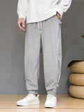 Men's Autumn Mini Square Corduroy Ankle Banded Pants