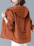 Corduroy Autumn Winter Short Female Jackets