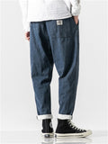 Men's Mid Waist Warm Jeans with Wool Inside