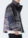 Thicken Cozy Winter Cotton Floral Street Coats For Men