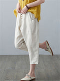 Thin Cotton Linen Oversized Harem Ladies Pants