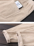 Solid Color Retro Corduroy Harem Pants