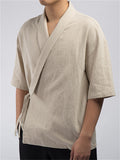 Summer Short Sleeves Linen Shirt for Men