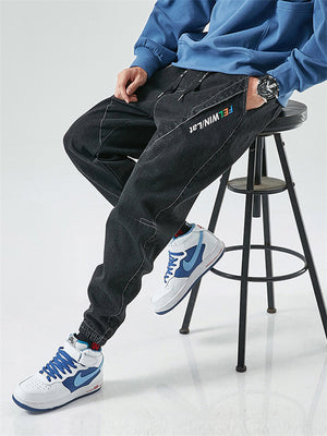 Streetwear Cozy Elastic Denim Cloth Jeans for Men