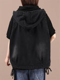 Casual Hooded Korean Style Loose Slimming Vest Jackets For Women