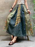 Lattice Patchwork New High Waisted Lady Skirts