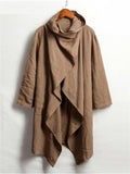 Cool Irregular Cotton Linen Long Cloak For Men