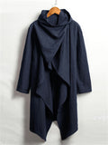 Cool Irregular Cotton Linen Long Cloak For Men