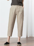 Cotton Linen Loose Long Pants For Women