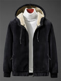 Men's Winter Cashmere Hoodie Sports Coat