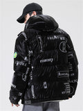 Thickened Street Fashion Glossy Hooded Down Jacket Men's Coats