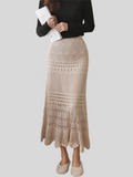 Women's Hollow Out Knitting Mermaid Skirt