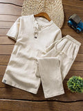 Men's Comfort Linen Sets T-shirt + Trousers