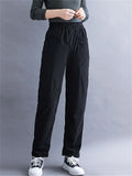 Plush Thick Autumn Winter Corduroy Warm Harem Pants For Women