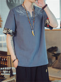 Chinese Thin Type Cotton Linen Men's Shirts