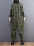 Cool Long Sleeve Cargo Jumpsuits for Women