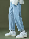 Spring Casual Long Pants Straight Jeans