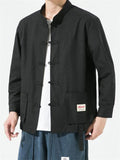 Mens Chinese Style Handsome Washed Jackets