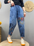 Female Vintage Washed Embroidered Perfect Jeans