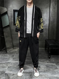 Chinese Style Casual Dragon Printed Outfits For Men