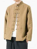 Comfort Trendy Stand Collar Jacquard Jackets for Male