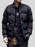 Men's Solid Black Winter Coat