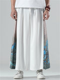 Men's Casual Printed Wide-leg Pants