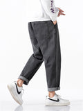 Fashion Simple Solid Color Elastic-waist Jeans