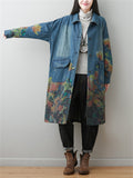 Women's Printed Mid-length Trench Jacket