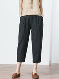 Linen Thin Loose Cropped Pants