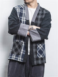 Fashion Plaid Kimono Shirt for Men