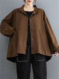 Simple Autumn Solid Color Casual Relaxed Hot Sale Women's Jackets