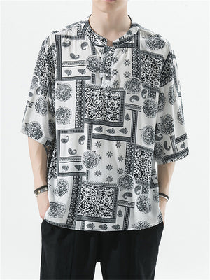 Summer Loose Retro Printed Shirts