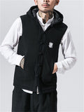 Embroidery Hooded Waistcoat Thick Jackets