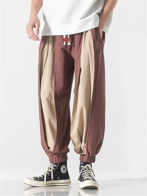 Men's Retro Splice Harem Pants