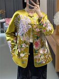 Vintage Luxury Peacock Peony Embroidery Jacket for Women