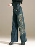 Dark Blue Loose Spring Autumn Trendy Jeans