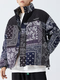 Thicken Cozy Winter Cotton Floral Street Coats For Men