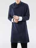 Men's Hanfu Long Cotton Linen Jacket