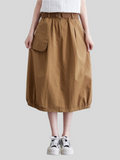 Summer Solid Color Cargo Skirts For Women