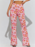 Women's Sexy Floral Flared Pants for Summer