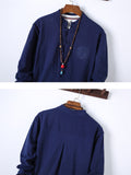 Retro Long Sleeve Embroidered Shirts