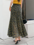 New Arrival Chiffon Floral Medium Long Skirts