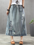 Vintage Rabbit Printed Women's Skirt