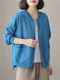 Women's Korean Style Zip Up Baseball Jackets