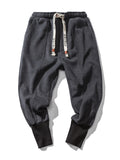 Men's Winter Fashion Drawstring Thick Ankle Banded Pants