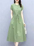 Women's Stylish Cotton Linen Dresses for Summer