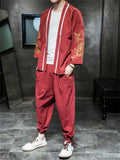 Chinese Style Casual Dragon Printed Outfits For Men