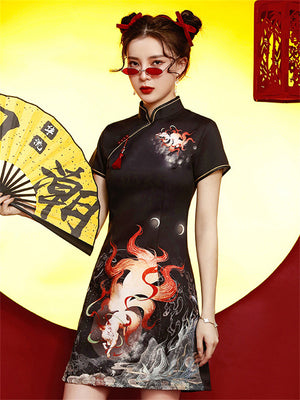 Stylish Slim fit Modern Qipao Dress